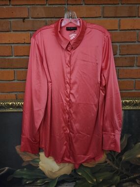 Lane Bryant Men's Coral Button-Up Shirt 22
